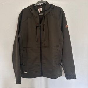Livsn Highlands Full Zip Jacket Sz XL Color Olive Breathable Warm Ethically Made
